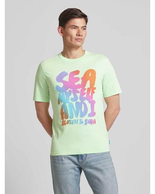 Scotch & Soda T-Shirt mit Label-Print in Green für Herren