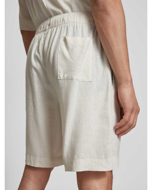 Calvin Klein Korte Pyjamabroek Met Steekzakken En Elastische Band in het Natural voor heren