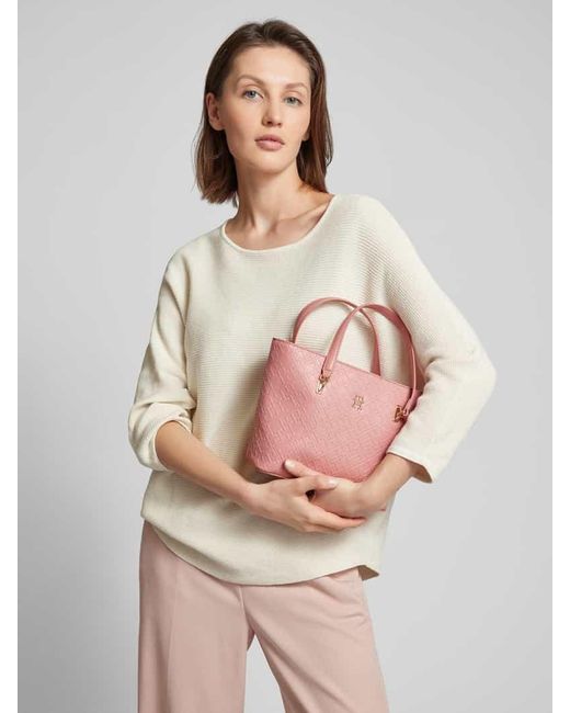 Tommy Hilfiger Handtasche mit Allover-Label-Muster in Pink für Herren