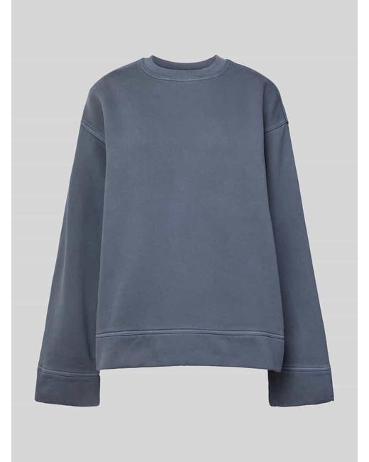 Weekday Blue Oversized Sweatshirt mit Rundhalsausschnitt