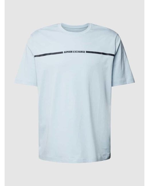 Armani Exchange T-Shirt mit Rundhalsausschnitt in Blue für Herren