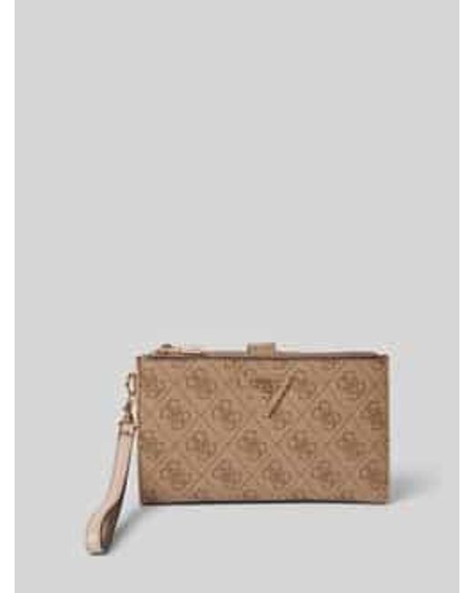 Guess Portemonnee Met Logodetail in het Natural