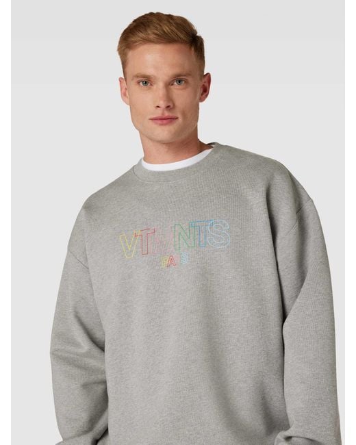 VTMNTS Oversized Sweatshirt in Gray für Herren