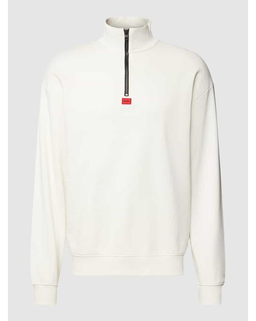 HUGO Sweatshirt mit Label-Detail Modell 'Durty' in White für Herren