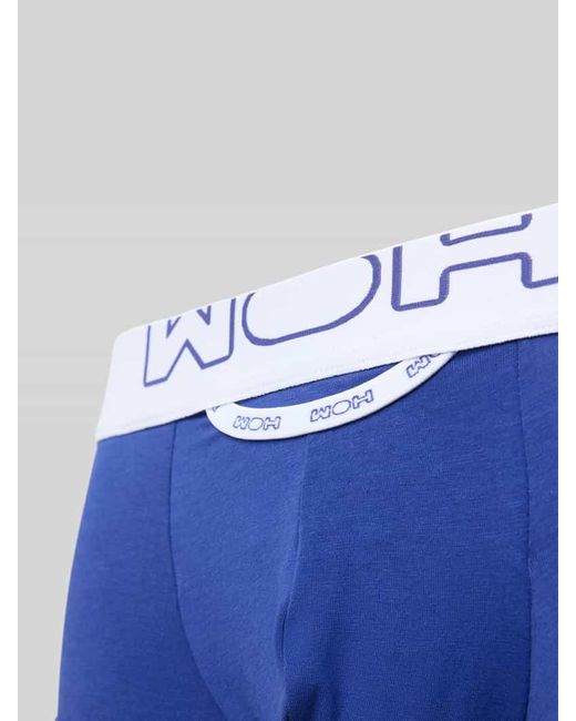 Hom Trunks mit elastischem Label-Bund in Blue für Herren