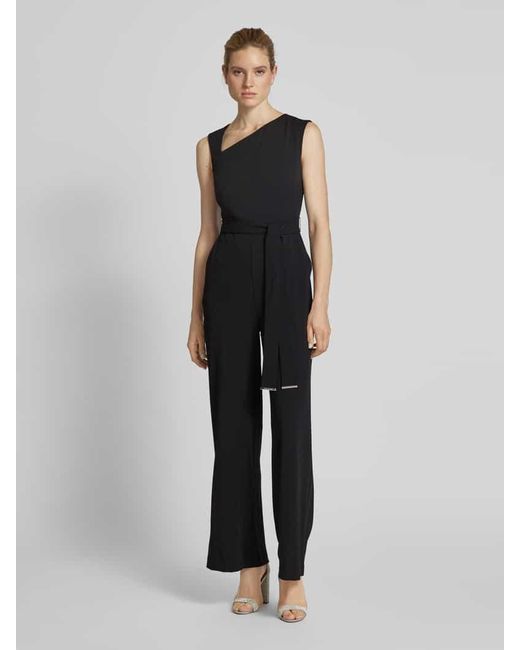 Calvin Klein Black Jumpsuit mit Taillengürtel