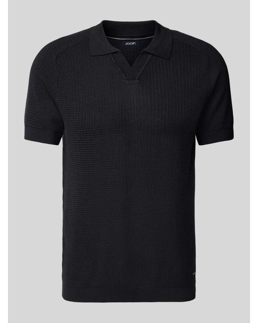 Joop! Regular Fit Poloshirt Met V-Hals in het Black voor heren
