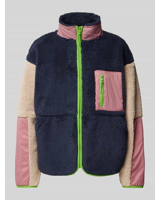 Jake*s Blue Teddyfell-Jacke Mit Brusttasche