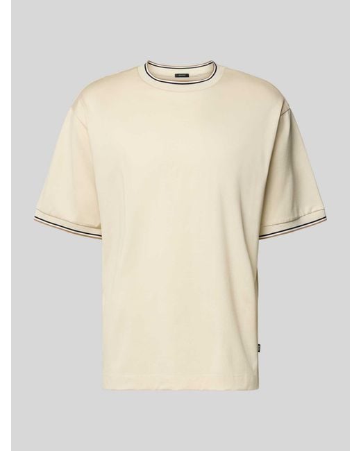 Boss Regular Fit T-Shirt Van Puur Katoen, Model 'Tames' in het Natural voor heren