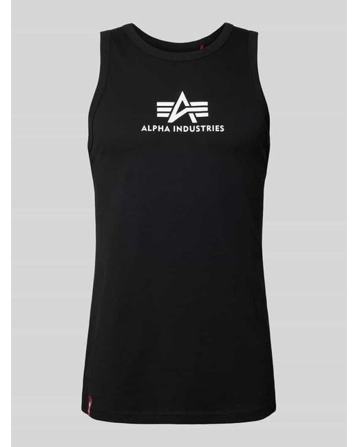 Alpha Industries Tanktop Mit Label-Print in Black für Herren