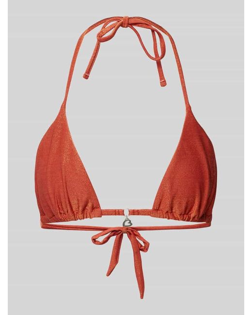 Banana Moon Red Bikini-Oberteil mit Effektgarn Modell 'RICO SEAGLITTER'