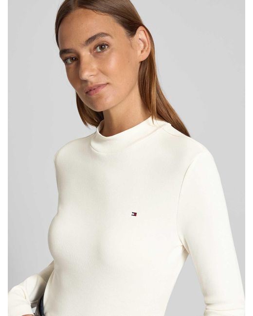 Tommy Hilfiger Slim Fit Shirt Met Lange Mouwen Van Puur Katoen in het White