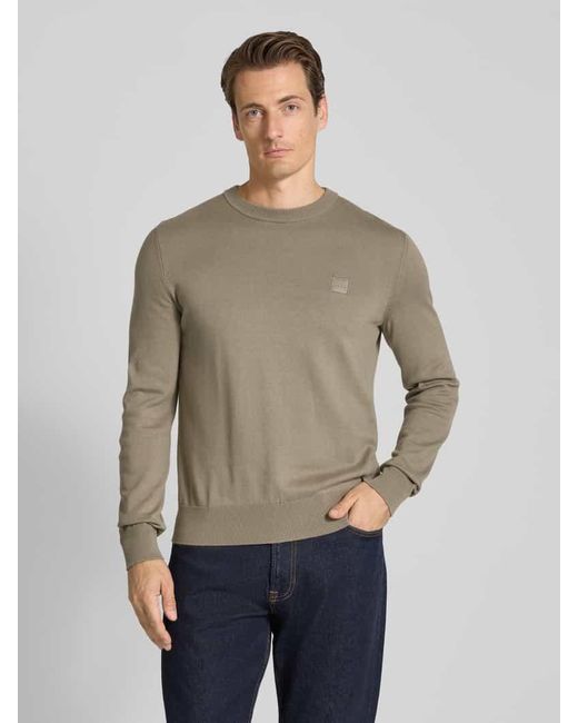 Boss Regular Fit Pullover aus Baumwoll-Kaschmir-Mix MODELL 'KANOVANO' in Multicolor für Herren