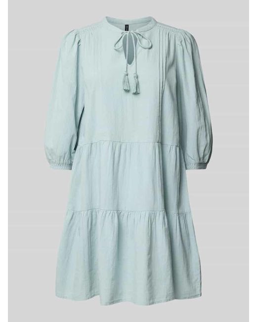Vero Moda Blue Loose Fit Tunikakleid aus reiner Baumwolle Modell 'PRETTY'