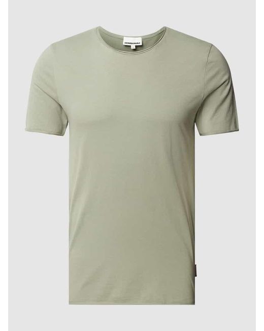 ARMEDANGELS T-Shirt in unifarbenem Design Modell 'AAMON BRUSHED' in Green für Herren