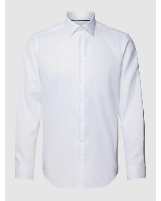 Christian Berg Men Regular Fit Zakelijk Overhemd Met Kentkraag in het White voor heren