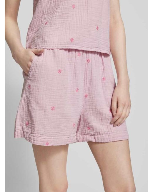 Pieces Pink High Waist Shorts mit elastischem Bund Modell 'MAYA'