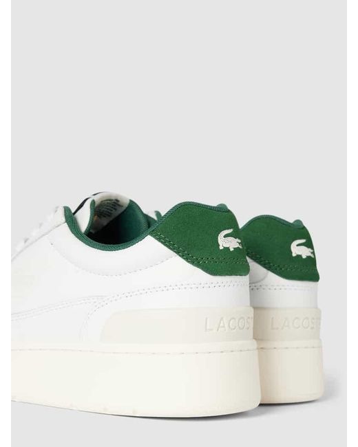 Lacoste Ledersneaker mit Label-Prägung Modell 'ACECLIP' in White für Herren