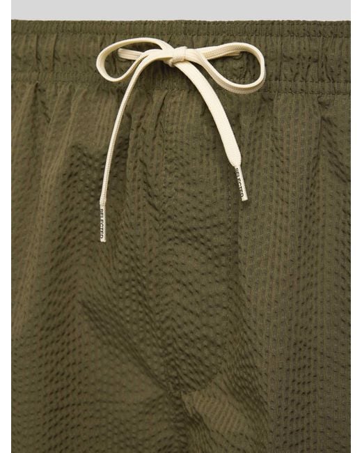SELECTED Relaxed Fit Zwembroek Met Structuurmotief, Model 'Cooper' in het Green voor heren