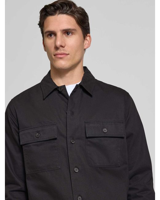 HUGO Overhemdjack Met Knoopsluiting in het Black voor heren
