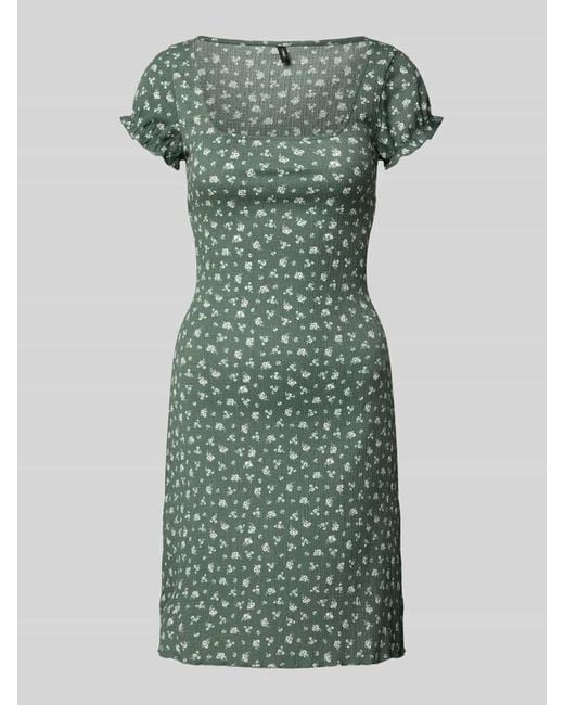 ONLY Green Slim Fit Freizeitkleid mit Cut Out Modell 'HILLARY'