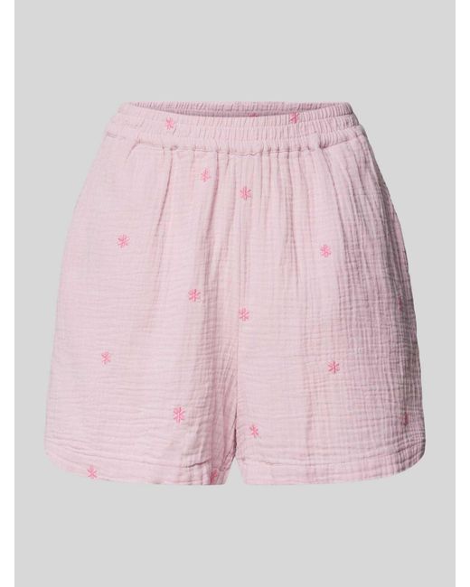 Pieces Pink High Waist Shorts mit elastischem Bund Modell 'MAYA'