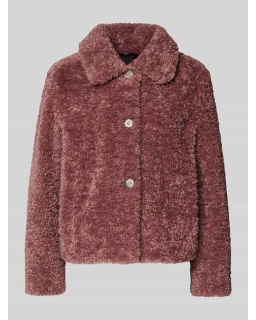 Fuchs & Schmitt Red Regular Fit Jacke aus Teddyfell mit Umlegekragen