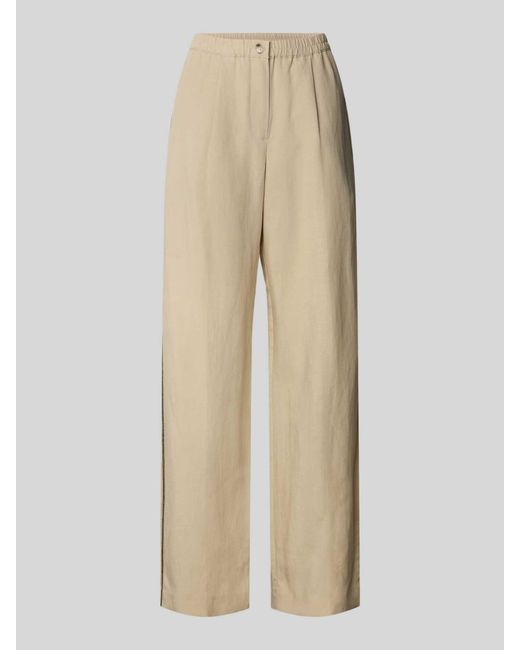 Samsøe & Samsøe Stoffen Broek Met Elastische Band, Model 'Satove' in het Natural