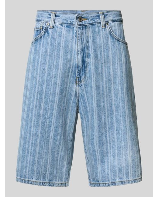Carhartt Straight Fit Korte Jeans Met All-Over Print, Model 'Rylan' in het Blue voor heren