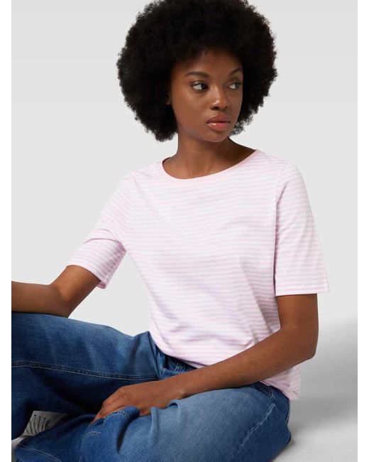 maerz muenchen Pink T-Shirt mit Streifenmuster