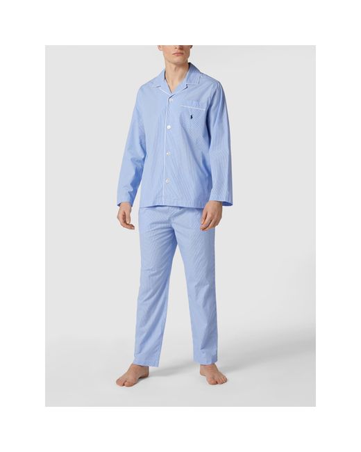 Polo Ralph Lauren Pyjama aus Baumwolle mit Webmuster in Blau für Herren |  Lyst DE
