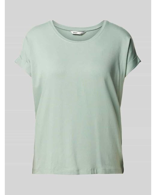 ONLY Green Regular Fit T-Shirt Mit Viskose-Anteil Modell 'Moster'