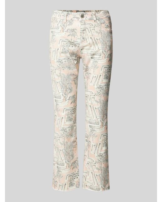 Seductive Natural Slim Fit Hose mit Allover-Print Modell 'CLAIRE'