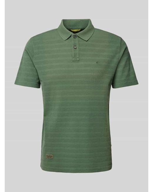 Camel Active Poloshirt mit Label-Stitching in Green für Herren