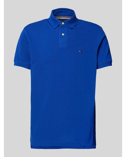 Tommy Hilfiger Regular Fit Poloshirt Van Katoenmix in het Blue voor heren