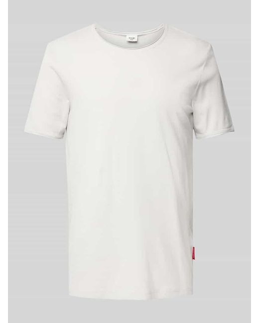 Joop! T-Shirt mit geripptem Rundhalsausschnitt Modell 'Cesare' in White für Herren