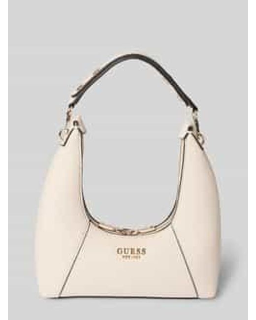 Guess Handtas Met Labelapplicatie in het Natural