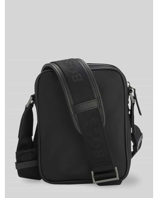 Boss Umhängetasche aus Twill Modell 'B_ICON_NS CROSSB' in Black für Herren