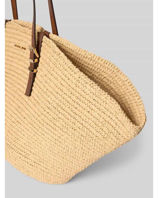 MICHAEL Michael Kors Natural Shopper mit Label-Applikation Modell 'ISA'