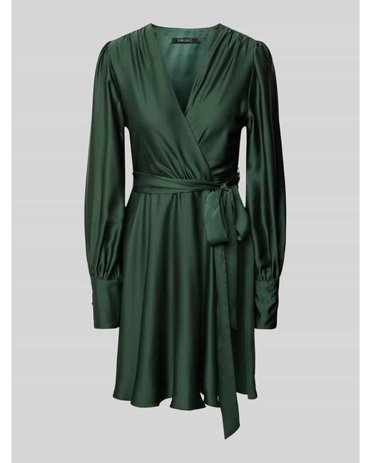 Swing Green Cocktailkleid mit Bindegürtel