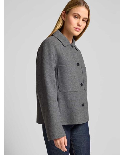 Jake*s Gray Relaxed Fit Jacke mit Lammwoll- und Viskose-Anteil