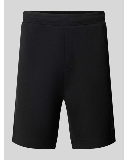 Boss Regular Fit Sweatshorts Van Katoenmix Model 'Jt_Globe' in het Black voor heren