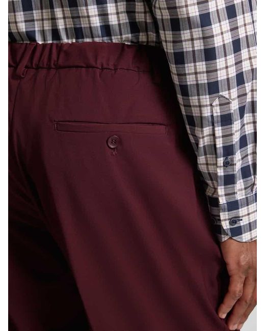 Antony Morato Slim Fit Stoffhose mit Bundfalten Modell 'LUIS' in Red für Herren
