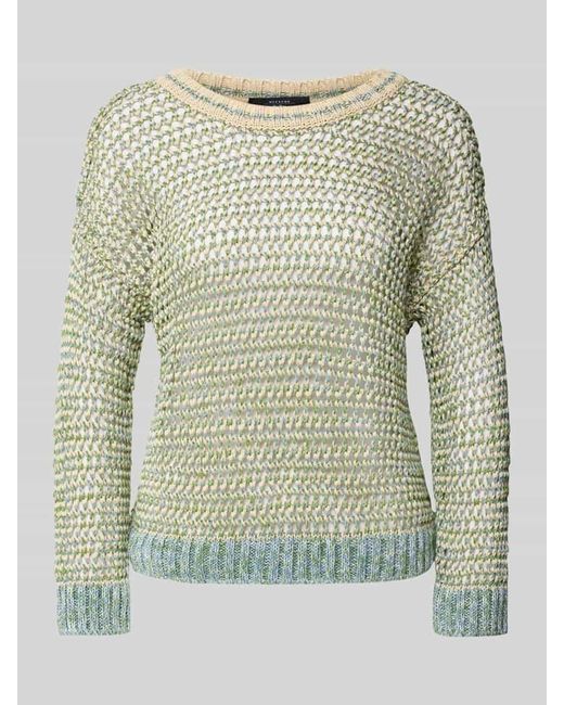Weekend by Maxmara Gray Leinenstrickpullover mit Lochmuster Modell 'LIUTO'
