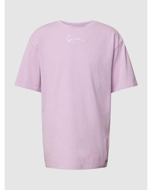 Karlkani T-shirt Met Label- En Motiefprint Aan De Achterkant in het Pink voor heren