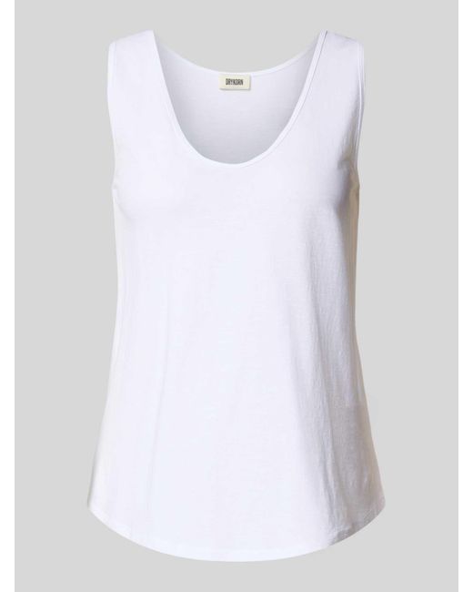 Drykorn Top Met Bandjes En Ronde Hals, Model 'Saimi' in het White