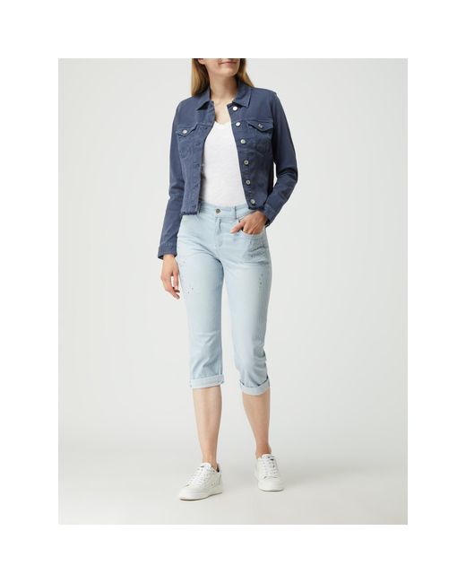 ANGELS Straight Fit Capri-jeans Met Stretch, Model 'cici' in het Blauw |  Lyst NL