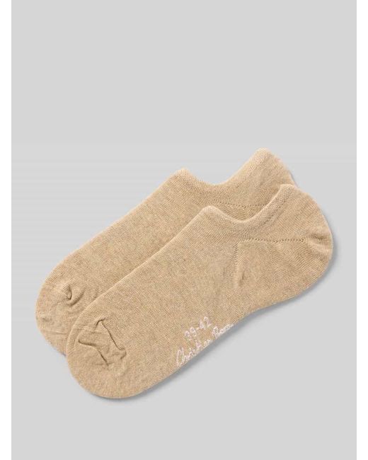 Christian Berg Women Natural Füßlinge mit elastischem Bund im 2er-Pack