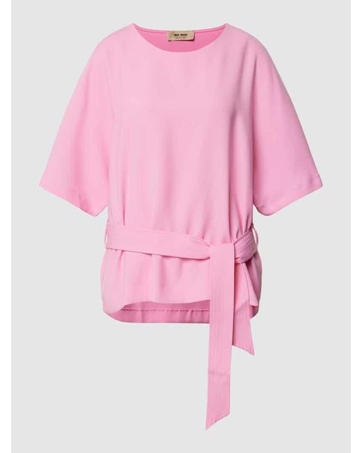 Mos Mosh Pink Blusenshirt mit Stoffgürtel Modell 'Rikas'