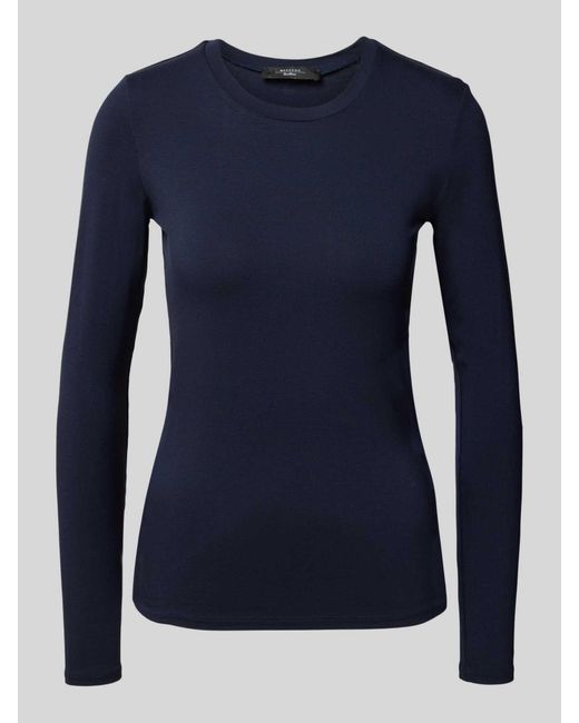 Weekend by Maxmara Regular Fit Shirt Met Lange Mouwen Van Viscosemix, Model 'Multi' in het Blue